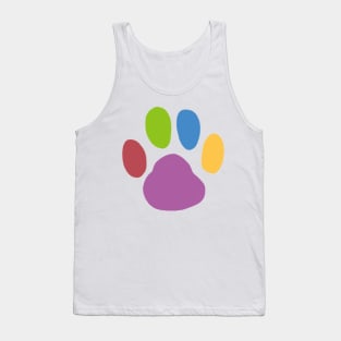 Rainbow Pawprint Tank Top